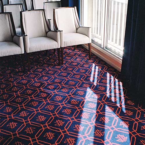 Red and Blue Axminster Carpet - PMCY Carpets