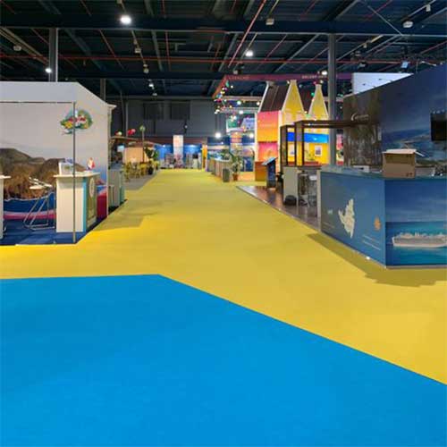 Yellow and Blue Event Carpet - PMCY Carpets