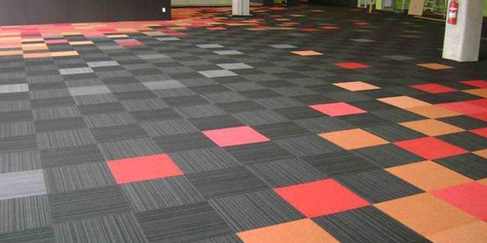 Black, Red and Orange Carpet Tiles - PMCY Carpets